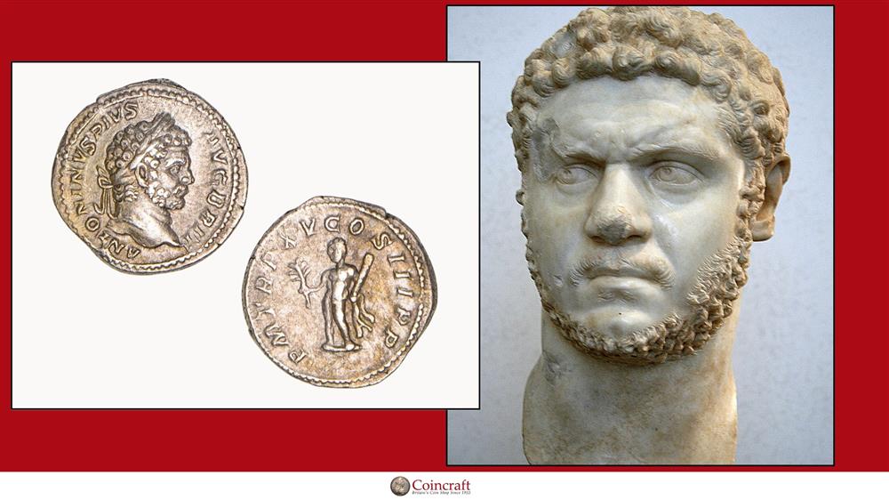 A Roman Denarius Honouring Caracalla (Former Roman Emperor) -  Coincraft